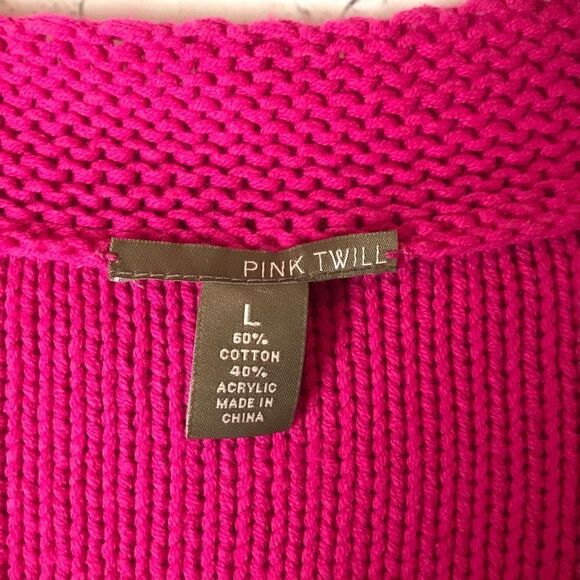 Pink Twill Pink Knitted Sweater Size Large - Picture 2 of 7